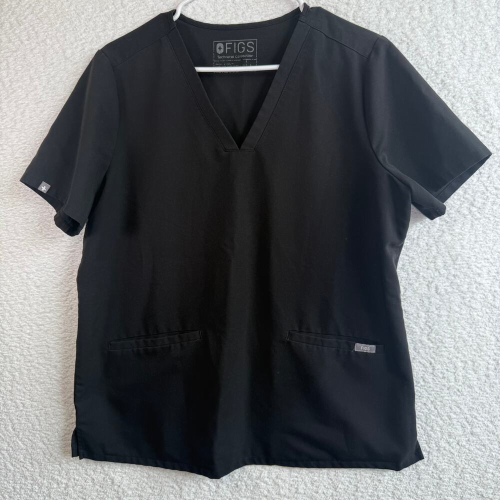 Figs technical collection Scrub set womens size L/P black  Nursing Healthcare